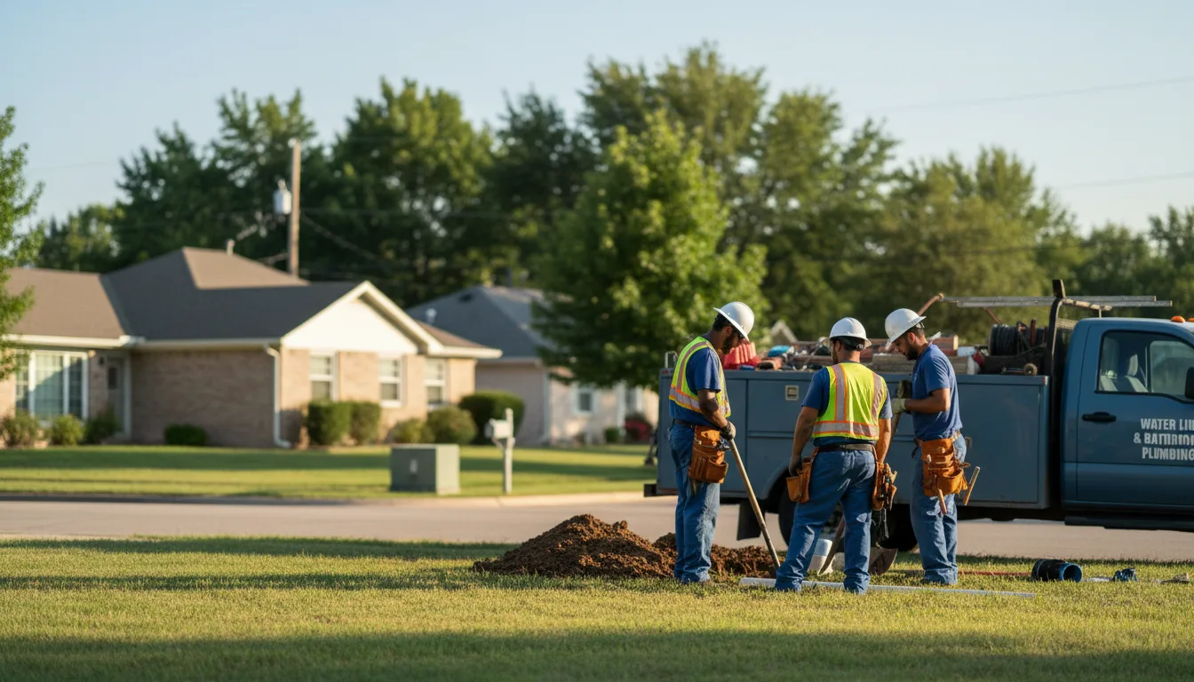 Residential water line and bathroom plumbing service in Tenaha, TX